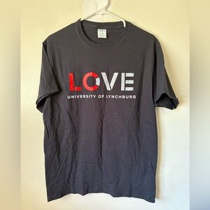 University Of Lynchburg Black LOVE Graphic T-Shirt